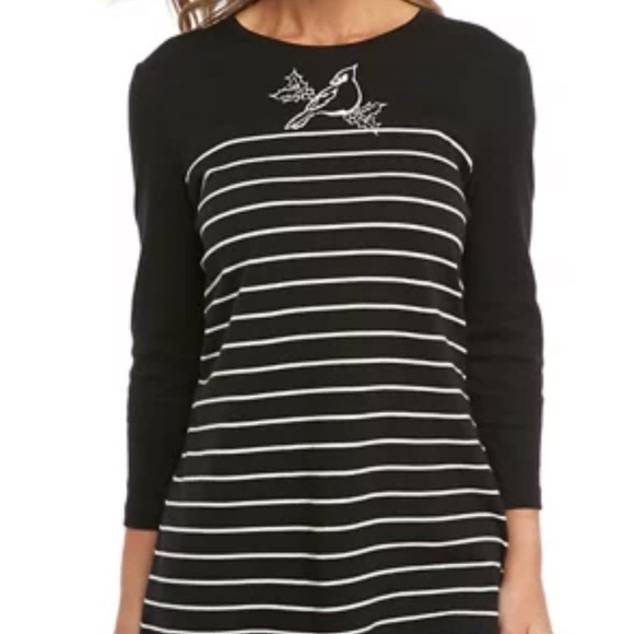Kim Rogers women’s black and white crew neck Cardinal top size XXL - Picture 1 of 6